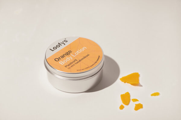 orange body lotion loofys