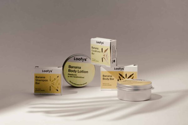 banana body lotion banana body scrub banana body bar banana shampoo bar banana conditioner bar loofys
