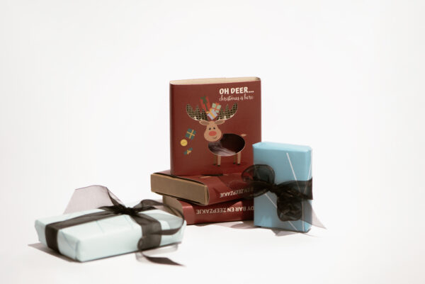 kerst kaart rendier loofys