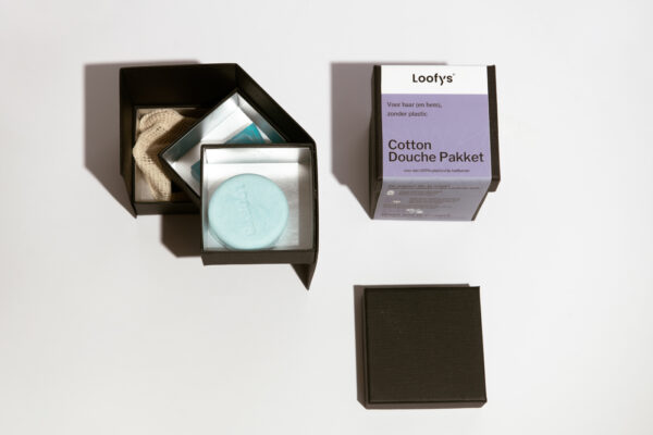 cotton douche pakket loofys