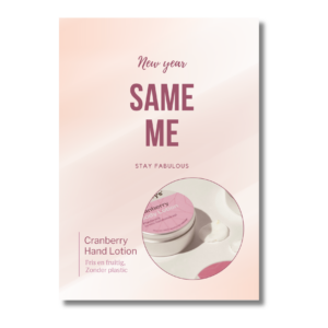 kerst kaart lotion loofys