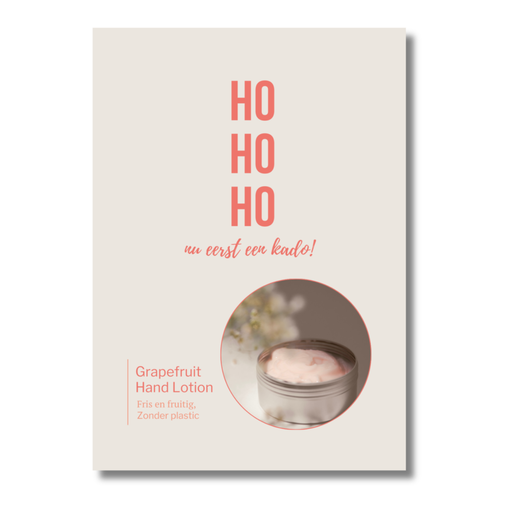 kerst kaart lotion loofys