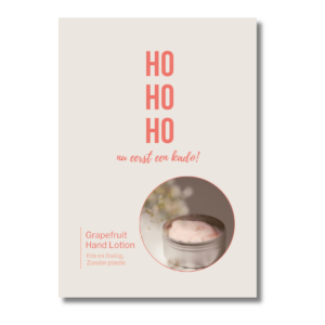kerst kaart lotion loofys