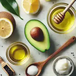 Natuurlijke shampoo met plantaardige ingrediënten zoals kokosolie en aloë vera.